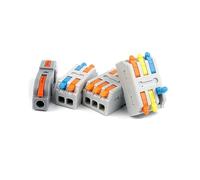 Compact Fast Electrical Wire Terminal Block 2/3-pin conductor Push-in splicing Docking Wiring Connector 221 222 IDGTTLDF(D3-3O 25PCS)