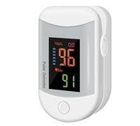 Compact Finger Oximeter, SpO₂ and Pulse Rate Tracker for Athletes, Hiking and Fitness, OLED Display with Carry Strap (white, 1 PCS)