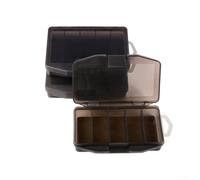 Compact Fishing Lure Tackle Box with Five Compartments for Minnow Pencil VIB Lures Waterproof PP Construction Single Opening (3PCS-SML)