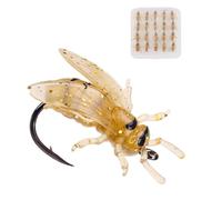 Compact Fly Lure Box Set for Anglers, 20 Piece Fly Pattern Fishing Assortment for River Trips and Lake Tackle Carry Fishing Lure Set Profile Box River Angling Lake Boxed Assortment Winged Angler Hook