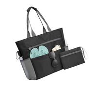 Compact Foldable Beach Bag With Leak Proof Design Spacious Sand Resistant Section Perfect For Family Days Multi Functional Bag