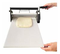 Compact Foldable Manual Dough Sheeter, Stainless Steel Pastry Roller for Bakery Pizza Croissant, Adjustable Thickness 0-25mm