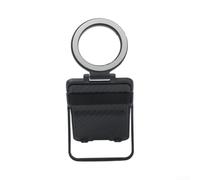 Compact Foldable Phone Stand for Travel Use | Robust ABS material, scratch resistant for surface, lightweight 8x6cm size, black finish, daily durability