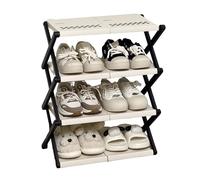 Compact Foldable Plastic Shoe Rack 4 Tier Shoe Storage nizer for Entryway Small Space Bedroom Hallway Lightweight PP Structure Perfect for Closet (73x24.5x63.5cm)