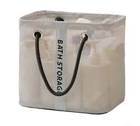 Compact Foldable Travel Toiletry Bag with Mesh Panels for Airflow and Drainage - PVC Shower Organizer for Gym, Beach, and Camping Gear (Large-Gray)