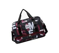 Compact Foldable Workout Bag Extra Shoe Storage Compartment High Strength Oxford Handbag for Business Trip Hiking Breathable Shoulder Strap Gym Bag
