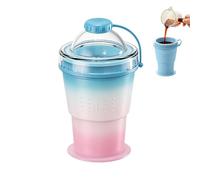 Compact Folding Cup, Reusable Silicone Drinkware, 3.54x3.54x6.18 Inches Portable Bottle with Space Saving Build, Travel Beverage Container, Modern Cup with Stylish Design, Drinking Gear for Camping