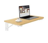 Compact Folding Desk Wall-Mounted Dining Table for Laptop Office Kitchen Balcony Bedroom Bathroom - Light Walnut Finish 40x30cm Space-Saving Solution