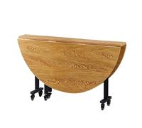 Compact Folding Dining Table Expandable Butterfly Design Kitchen Table for Small Spaces Carbon Steel Frame 6 Wheels Space-Saving Rectangular Table for Easy Storage