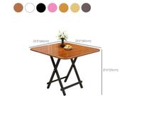 Compact Folding Dining Table for Small Spaces - Portable Drop Leaf Kitchen Table Wood Composite RV Table Perfect for Apartments & Tiny Homes (Pink 23.6" L x 23.6" W x 21.7" H)
