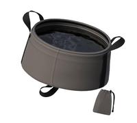 Compact Folding Laundry Tank Portable Water Sink Travel Friendly Laundry Bag Polyester Texture Travel Camping Hiking Space Saving Camping Bowl