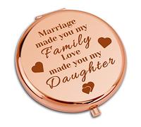 Compact Folding Makeup Mirror - Wedding Gift for Daughter in Law & Bride to Be - Bridal Shower Gift from Mum & Dad