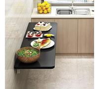 Compact Folding Space-Saving Table with Drop Leaves Wall-Mounted Dining Table for Kitchen Office Balcony Bedroom Studio Bathroom Walnut Finish 40 x 30 cm