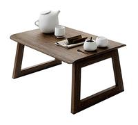 Compact Folding Table for Living Room - Versatile Mini Tea Table for Floor Seating, Brown 70x40x30cm - Ideal Small Space Solution for Study, Dining, and Relaxation
