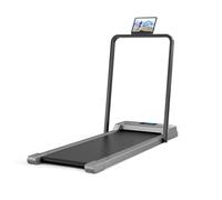 Compact Folding Treadmill with Tablet Holder Black Steel Frame 1.5 HP Peak Power Home Fitness Equipment for Indoor Exercise Modern Fitness
