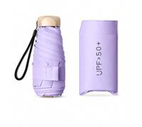 Compact Folding UV Umbrella, UPF 50+, 90 cm Canopy, 18 cm Folded, 225 g | Blocks 99.9% UV rays, UPF 50+; 90cm canopy, quick-dry. 18cm folded, 225g, with case & strap. For handbag, Tote bags