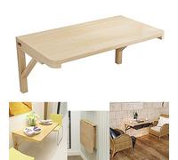 Compact Folding Wall Desk for Small Spaces - Versatile Floating Table with Triangular Wooden Stand, 30-60 cm Widths, Perfect for Home Office, Study, or Living Room