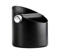 Compact for espresso Puck Knock Box for Small Countertops Compact(balck) | for premium stainless steel, removable bar for easy cleaning, fits under machine, 16cm compact size