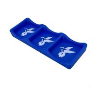 Compact for mahjong Accessory 9.5cm x 3.2cm for Table Games Compact(Blue) | Three distinct compartments, efficient for tile sorting, smooth plastic finish, prevents game delays, easy to clean