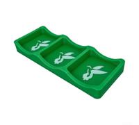 Compact for mahjong Accessory 9.5cm x 3.2cm for Table Games Compact(Green) | Three distinct compartments, efficient for tile sorting, smooth plastic finish, prevents game delays, easy to clean