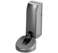 Compact For Mini Hydraulic Door Stopper Featuring Hydraulic Buffering for Quiet Door Closure Adjustable Height for Various Door Gaps Zinc Alloy (Gray)