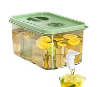 Compact Fridge Drink Dispenser, Water Container Tap System, 8.2 x 5.5 Inch Leak Resistant Beverage Tank with Spigot Control, Food Grade Pitcher Design, Easy Pour Style, Home Use for Pantry