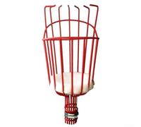 Compact Fruit Picker Head Compatible with Common Pole Systems for Harvesting Apples Peaches Plums and Similar Fruits (Red)