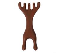 Compact Gold Sandalwood Scalp Comb for Meridian Dredging Acupuncture-Like Pressure and Daily Stimulation (B)