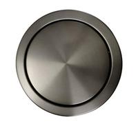 Compact Gray Built In Gold Trash Can with Swing Lid Round Cover Waste Chute for Kitchen Bathroom & Office 21CM 8.27" Small Design