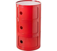 Compact Green Bathroom Cabinet - 13" Round Nightstand with Sliding Drawers Versatile Bedside & Unique End Table for Living Room Bedroom and Bathroom Storage Solutions.