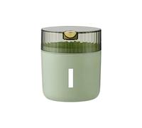 Compact Green Mini Trash Can with Lid - Small Desktop Waste Bin Organizer for Home & Office - Ideal Garbage Bin for Paper Beauty and Daily Waste Disposal
