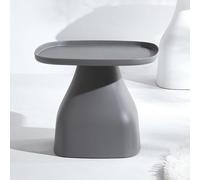 Compact Grey Plastic Side Table - Versatile Nightstand for Living Room & Bedroom, Small End Table for Couch, Ideal Drink Holder & Bedside Furniture