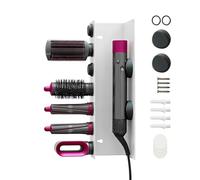 Compact Hair Dryer Holder with 7 Dedicated Slots to Maintain Blow Dryer and Attachments Neat Compact Hair Tool Rack