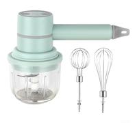 Compact Hand Mixer Wireless for Small Kitchens Lightweight | Compact size 20x10x10cm, for ideal for small kitchens, portable travel use, fits in drawers easily(Green)