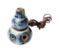 Compact Handheld Ocarina Ceramic C 6 Hole, Beginner Music Instrument for Classroom Routines and Home Play Entry Ocarina Ceramic Wind Instrument School Music Intro Beginner Practice Handheld Cord Carry