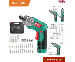 Compact HYCHIKA Electric Screwdriver - 35 Accessories, LED Light & USB Charging