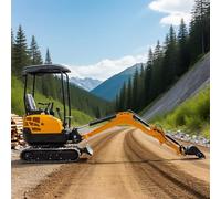 Compact Hydraulic Mini Excavator - 1-3 Ton Crawler Digger for Farm Work, Garden Landscaping, Trenching, Road Maintenance, Construction, and Household Earthmoving Projects