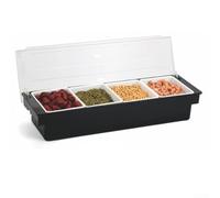 Compact Ice Cooled Condiment Serving Container with Hinged Lid Perfect for Quick Access in the Kitchen (B)