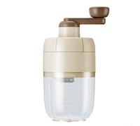 Compact Ice Crusher Machine for Easy Storage and Quick Shaved Ice Preparation (Beige)