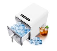 Compact Ice Machine, Self-Cleaning Nugget Ice Maker, 1.5L Water Tank, Low-Noise, Rapid Cooling for Home, Bar, RV, Apartment, Camping - 12 PCS/10 Mins