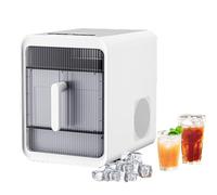 Compact Ice Maker Countertop table, Portable Ice Machine 12 Pcs/10 Mins, 1.5L Water Tank table top Self Cleaning, for Home Bar, Kitchen,Office,Camping white