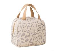 Compact Insulated Lunch Bag for Women Convenient for Work, Travel, and Outdoor Fun (Beige)