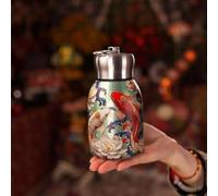 Compact Insulated Water Bottle with Retro Design Perfect for Hiking, Camping, and Daily Hydration Needs (Green fish)