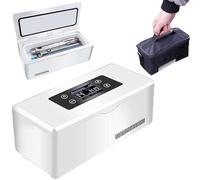 Compact Insulin Cooler Travel Insulin Cool Box Refrigerator Insulin Cooler Travel Case Cooling Electric Refrigerator Portable Fridgh Fridge Box Diabetes Pen Bottle Refill Car Medication Refr