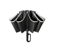 Compact Inverted Umbrella Windproof Travel Umbrellas For Sun/Rain, Durable & Compact, Portable Uv Umbrella With Carabiner Handle, 10 Rib Durable Frame For Women Men (Black)