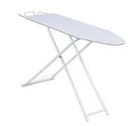 Compact Ironing Board, Foldable Ironing Board with Heat-Resistant Cover, Extended Iron Board Outside, Non-Slip Metal Frame Legs, 42.1 * 11.8 * 30.7 inches White (Blue)