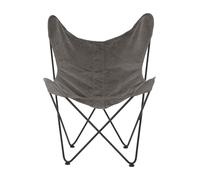 Compact Ivory Butterfly Chair, Sling Seat Occasional Chair For Outdoor Garden, Durable Accent Lounge Chair Premier Housewares Grey One Size