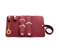 Compact Jewelry Organizer, Foldable Roll Bag, 4.72 Inches Jewelry Pouch with Metal Button, Soft Fiber Earring Holder, Travel Pouch with Stylish Design, Accessories Bag for Girls and Women