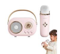 Compact Karaoke Speaker, Multicolor Karaoke Machine, Wireless Karaoke Speaker, Voice Changing Karaoke Machine 19.2x15.7x7.2cm/7.56x6.18x2.83 Inches for Family Parties Multicolor