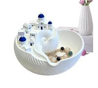 Compact Key Bowl, Seashell Trinket Tray, Coastal Style Catchall Dish, Decorative Storage Organizer, 3D Printed Accent Bowl for Keys Jewelry Desk Bedroom Living Room 4.45x4.96in